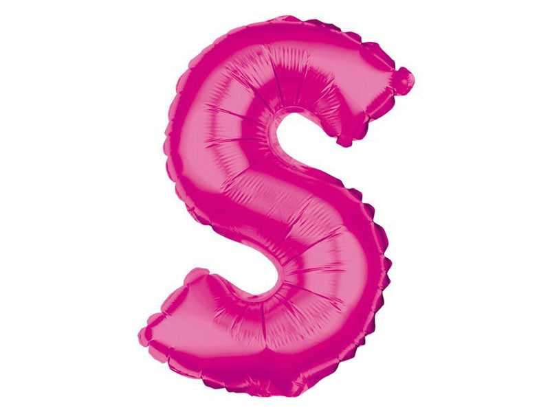 Folienballon Buchstabe S pink Buchstabenballon