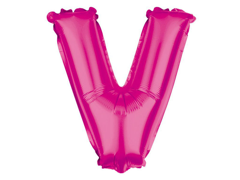 Folienballon Buchstabe V pink Buchstabenballon