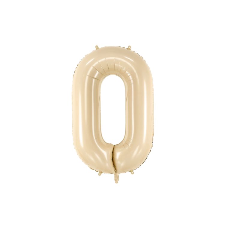Folien Zahlenballon 72 cm | Beige