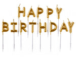 Geburtstagskerzen Happy Birthday Kerzen gold