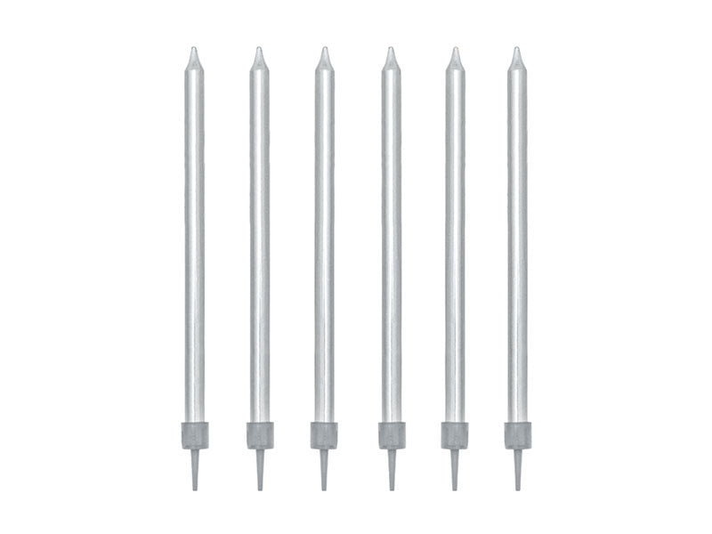 Geburtstagskerzen XL silber Kerzen