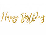 Gold glänzende Happy Birthday Girlande