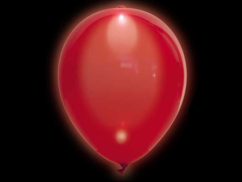 LED Luftballons rot 5 Stk.