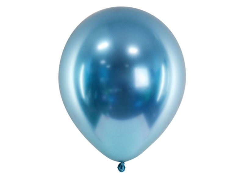Luftballons blau metallic glossy Ballons