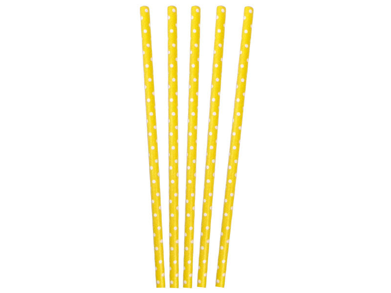Papierstrohhalme gelb Papiertrinkhalme
