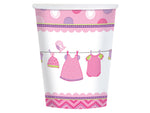 Partybecher Baby Shower Girl Babyparty Mädchen Pappbecher