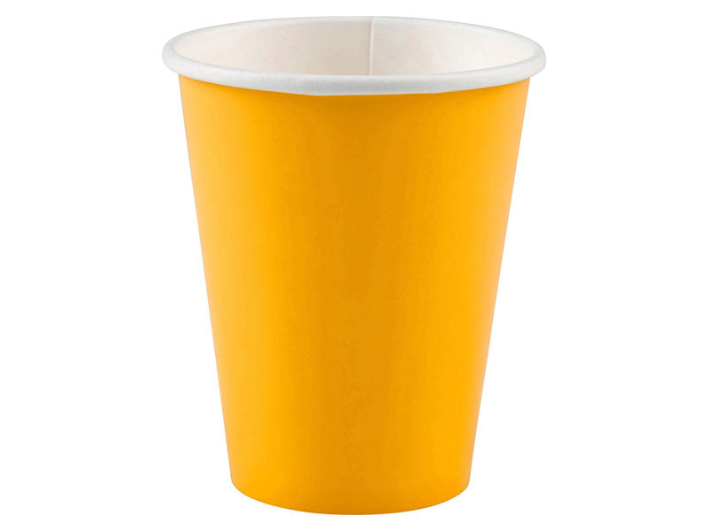 Partybecher gelb Pappbecher