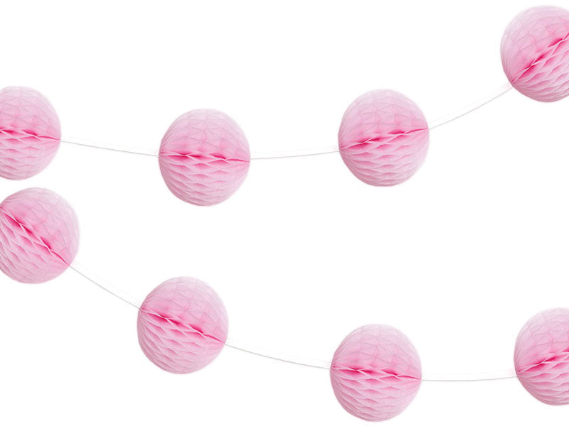 Wabenball Girlande rosa