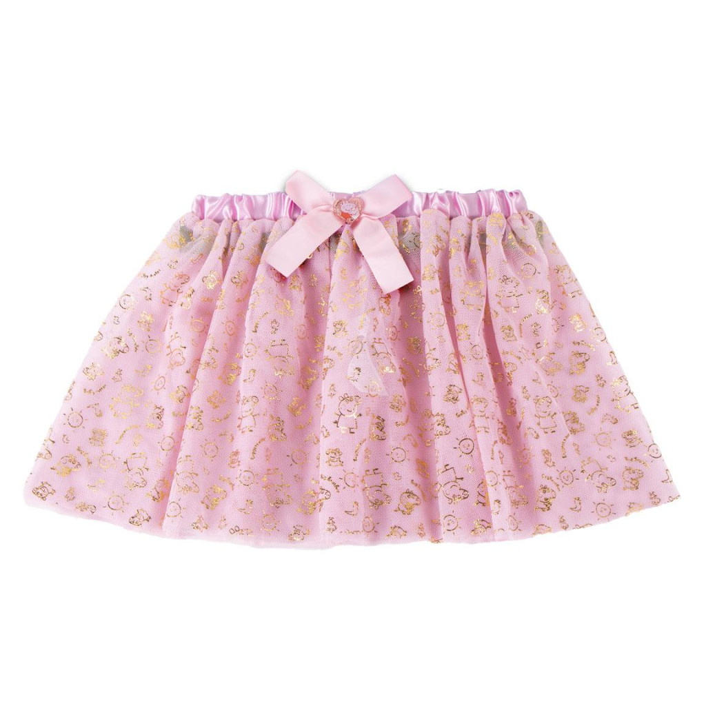 Peppa Wutz Gold Kinderrock und Stirnband-Set 3 - 8 Jahre / 98 - 128 cm