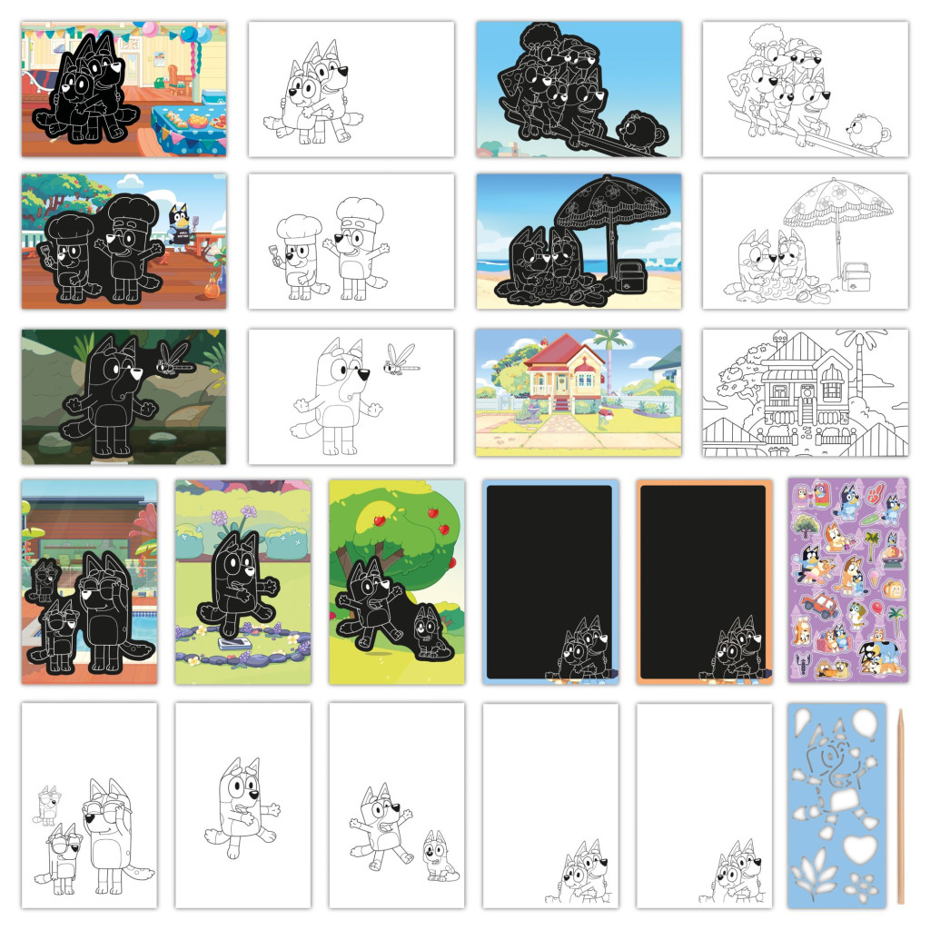 Bluey Fun Kritzelsatz und Aktivitätenset