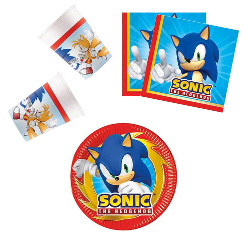 Sonic the Hedgehog Sega Sonic the Hedgehog Party-Set 36 Stk mit 20 cm Teller