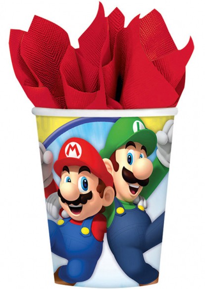 Super Mario Mushroom World Pappbecher 8 Stk 250 ml