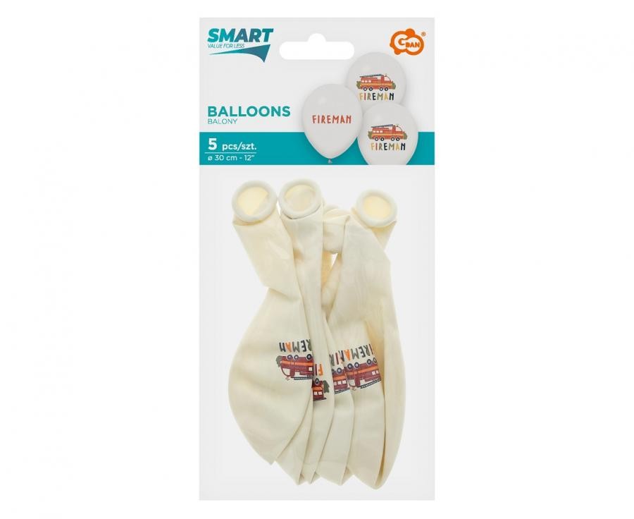 Feuerwehrmann Fireman Ballon, 5er Pack 12 Zoll (30 cm)
