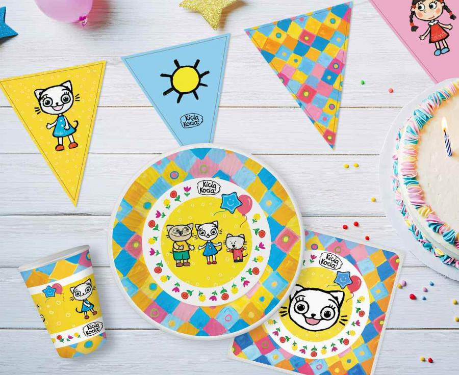 Katze Kitty Kitten Pappteller 6er-Set - 18 cm