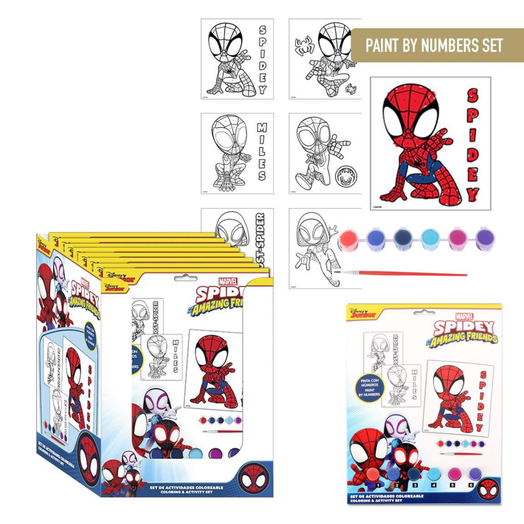 Spiderman Spidey Friends Malset nach Zahlen