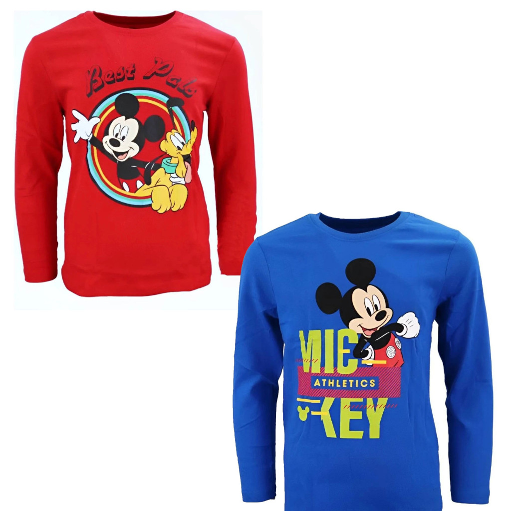 Disney Mickey Best Pals Kinder Langarmshirt 3 - 8 Jahre / 98 - 128 cm