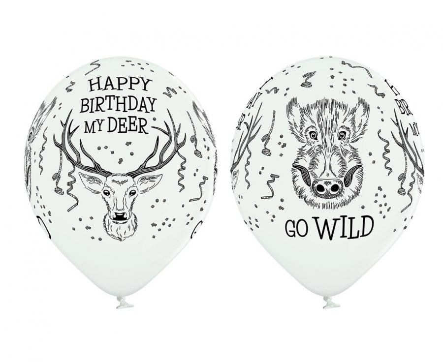 Tiere Wild Hirsch Ballon, 6 Stk 12 Zoll (30 cm)