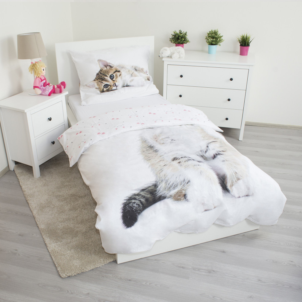 Katze Bettwäsche-Set 140×200 cm, 70×90 cm