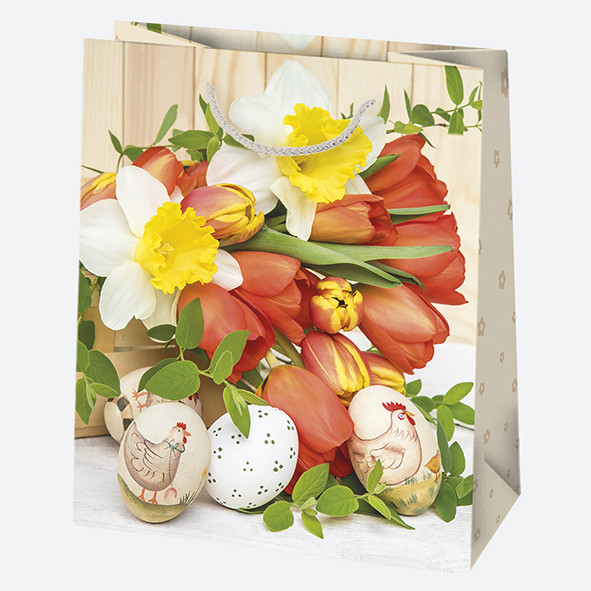 Ostern Colorful Papier Geschenktasche 19x23x10,5 cm