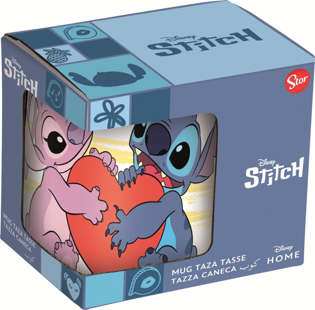 Disney Lilo und Stitch Heart Porzellanbecher 235 ml (8 oz) In Geschenkbox