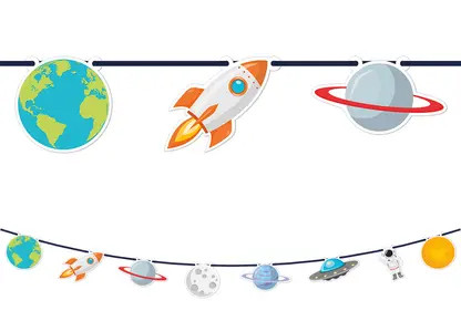 Platz Rocket Space Girlande, Dekoration