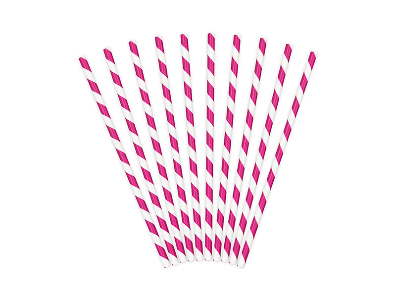 Papierstrohhalme pink Papiertrinkhalme