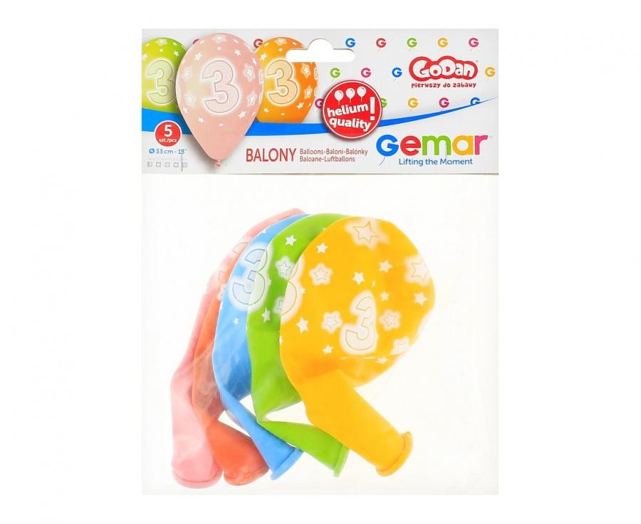 Geburtstag Star Happy Birthday 3 Ballons, 5er Pack 13 Zoll (33 cm)
