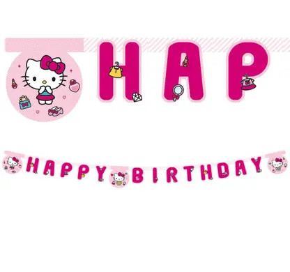 Hello Kitty Fashion Happy Birthday Schriftzug FSC 2 m Hello Kitty Fashion Happy Birthday Schriftzug FSC 2 m