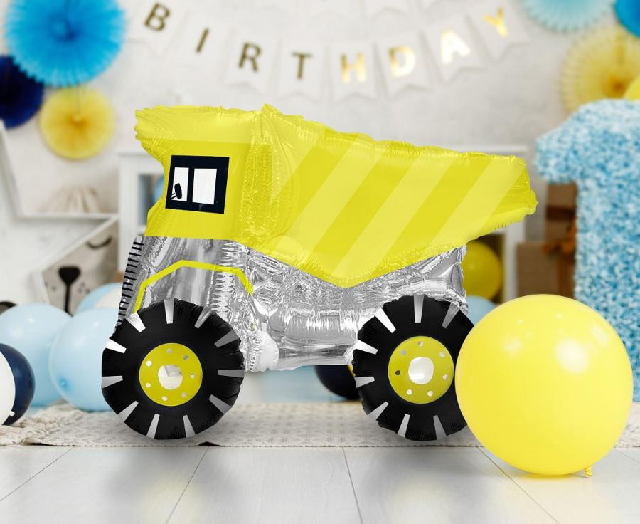 Fahrzeug Trolley 3D Kipper Folienballon 72 cm