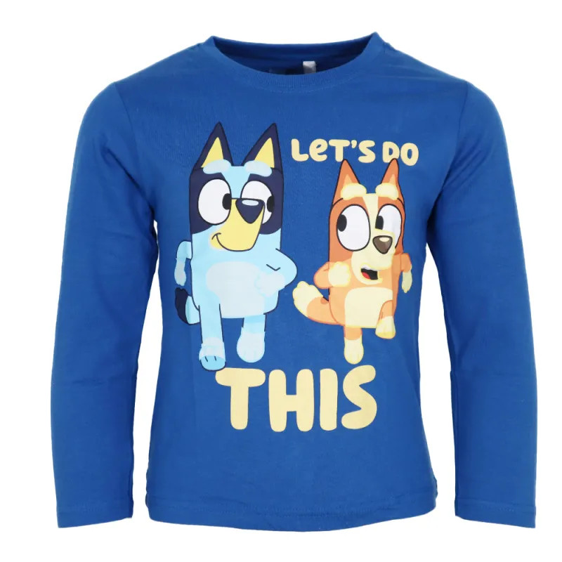 Bluey Let's Do Blue Kinder Langarmshirt, 5 Jahre / 110 cm