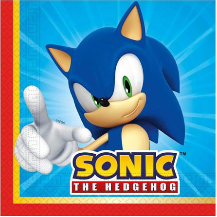 Sonic the Hedgehog Sega Serviette 20 Stk 33x33 cm FSC