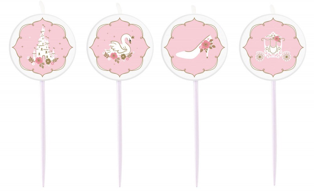 Prinzessin Swan mini Kuchenkerze, Kerzenset 4 Stk