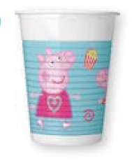 Peppa Wutz Messy Play Plastikbecher-Set, 8 Stk., 200 ml