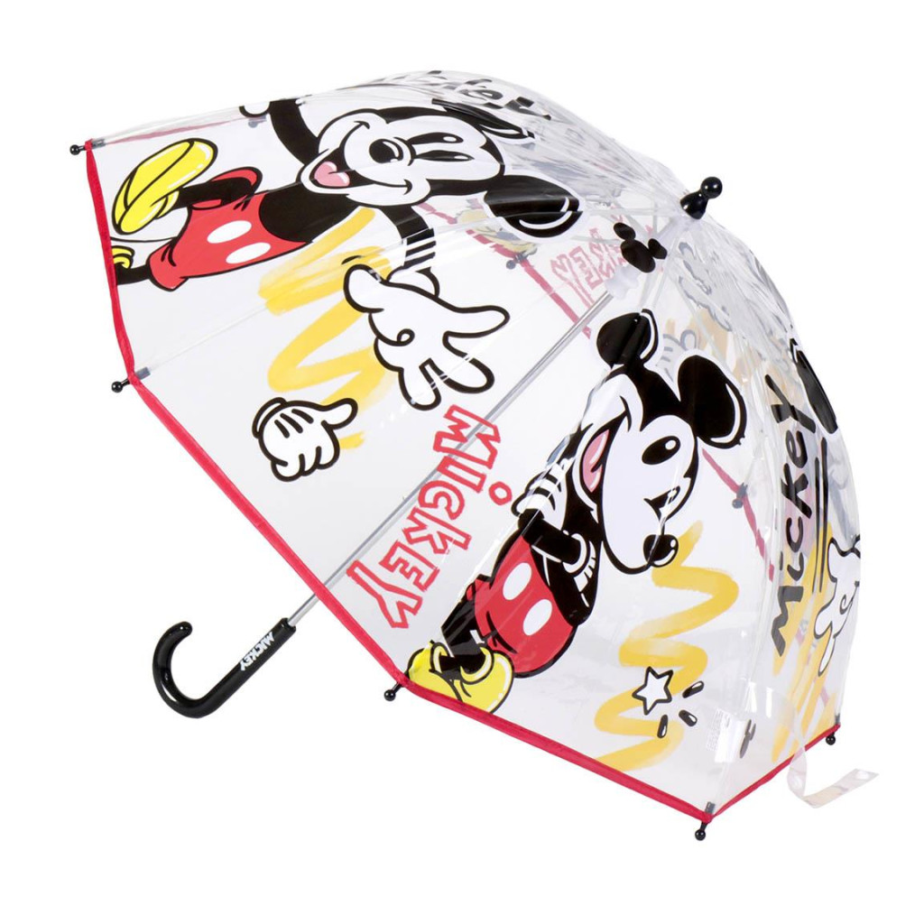 Disney Mickey  Kinder transparenter Regenschirm Ø71 cm