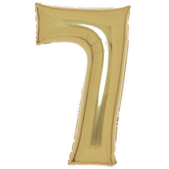 Nummer White Gold Goldene Zahl 7 Folienballon 88 cm