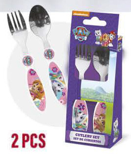 Paw Patrol Girls Metallbesteckset - 2-teilig