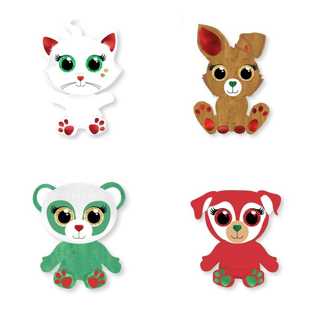 Tiere Weihnachtliches Plüsch-Überraschungsfigur in 4 Variationen