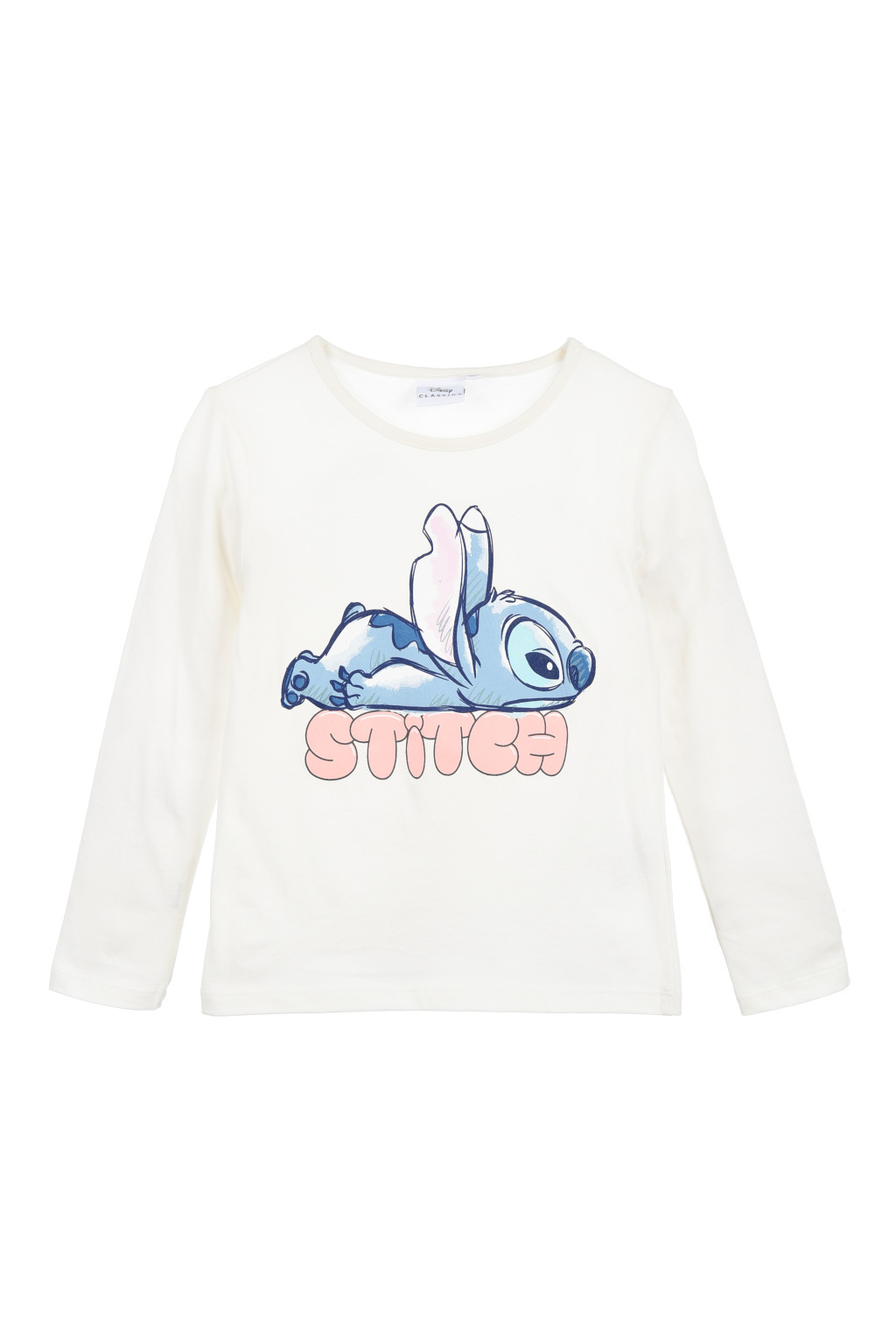 Disney Lilo und Stitch Chill White Kinder Langarm-Shirt, Top 3 - 8 Jahre / 98 - 128 cm