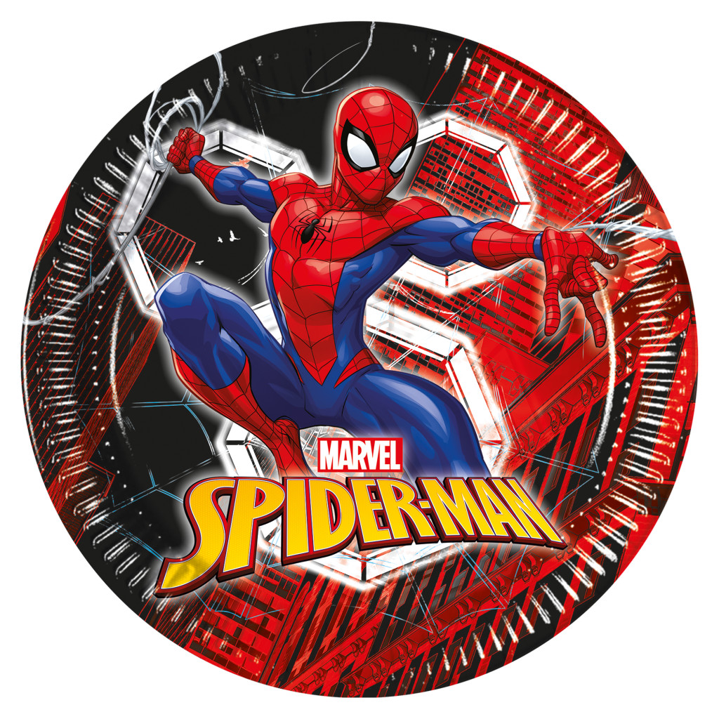 Spiderman World of Webs 8-tlg. FSC Papierteller 23 cm