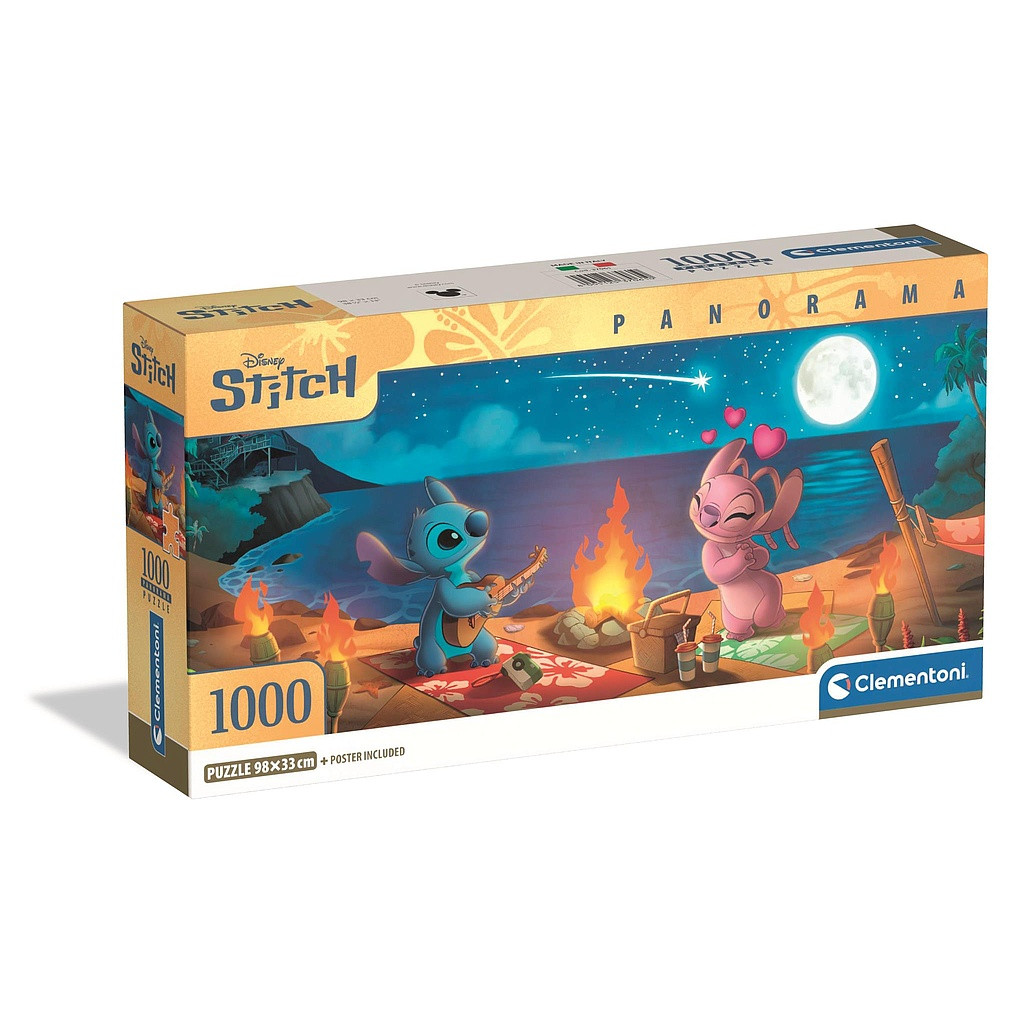 Disney Lilo und Stitch 1000-teiliges Panorama Compact Puzzle Clementoni