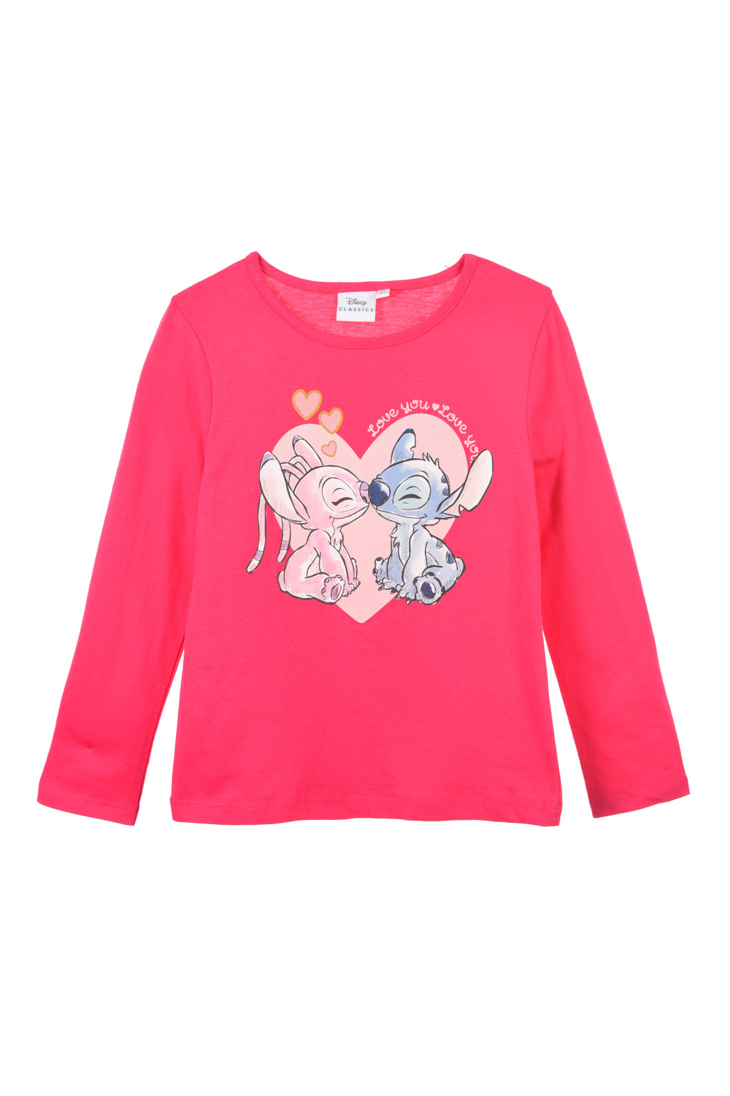 Disney Lilo und Stitch Love Kinder Langarm-Shirt, Top 3 - 8 Jahre / 98 - 128 cm