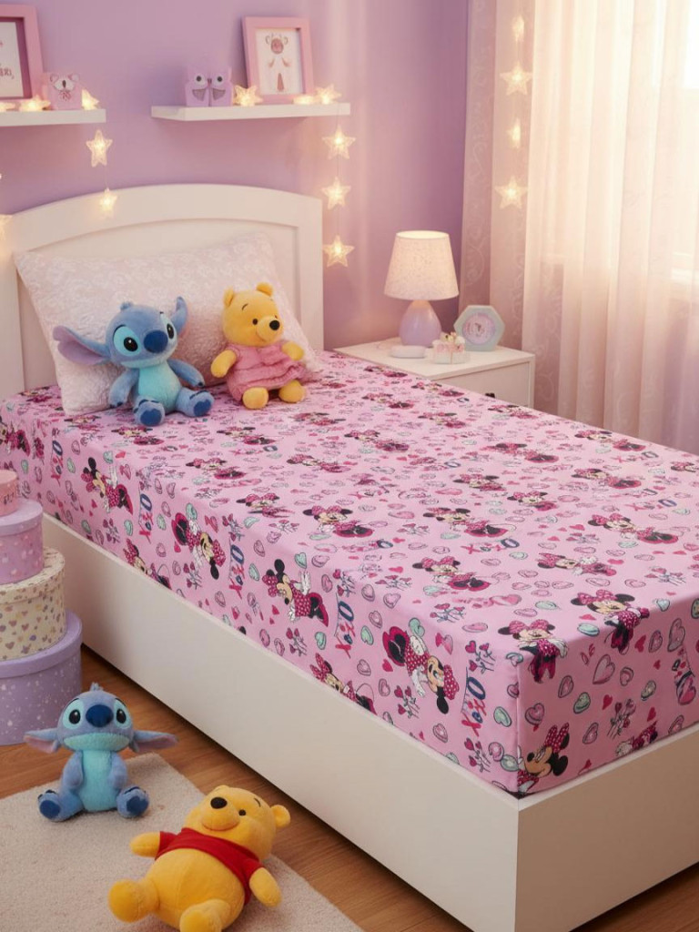 Disney Minnie  XoXo Spannbettlaken 90x200 cm
