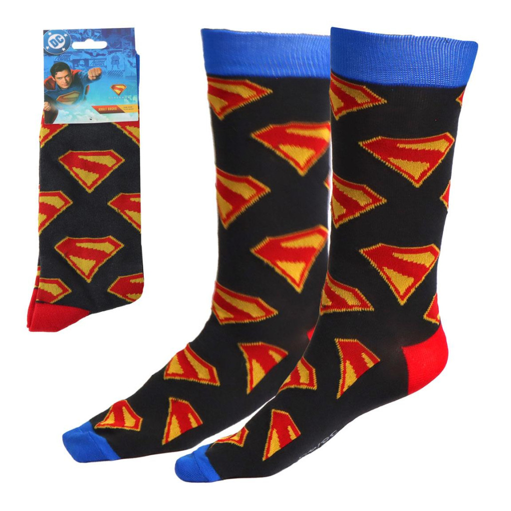 Superman Sign lange Erwachsenensocken 38/45