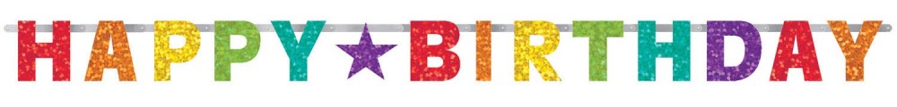 Geburtstag Regenbogen Happy Birthday Schild 230 cm
