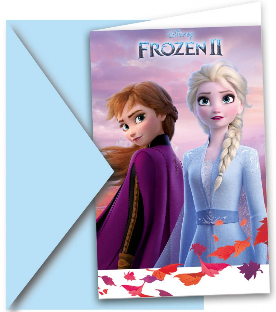 Disney Eiskönigin Leaf Party-Einladung 6 Stk