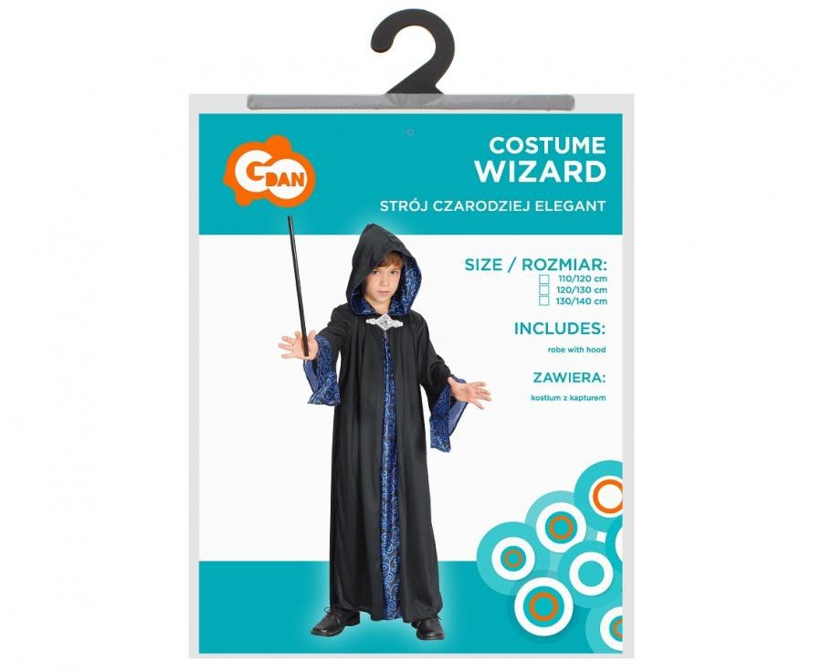 Halloween Blue Zauberer Kostüm 110/120 cm