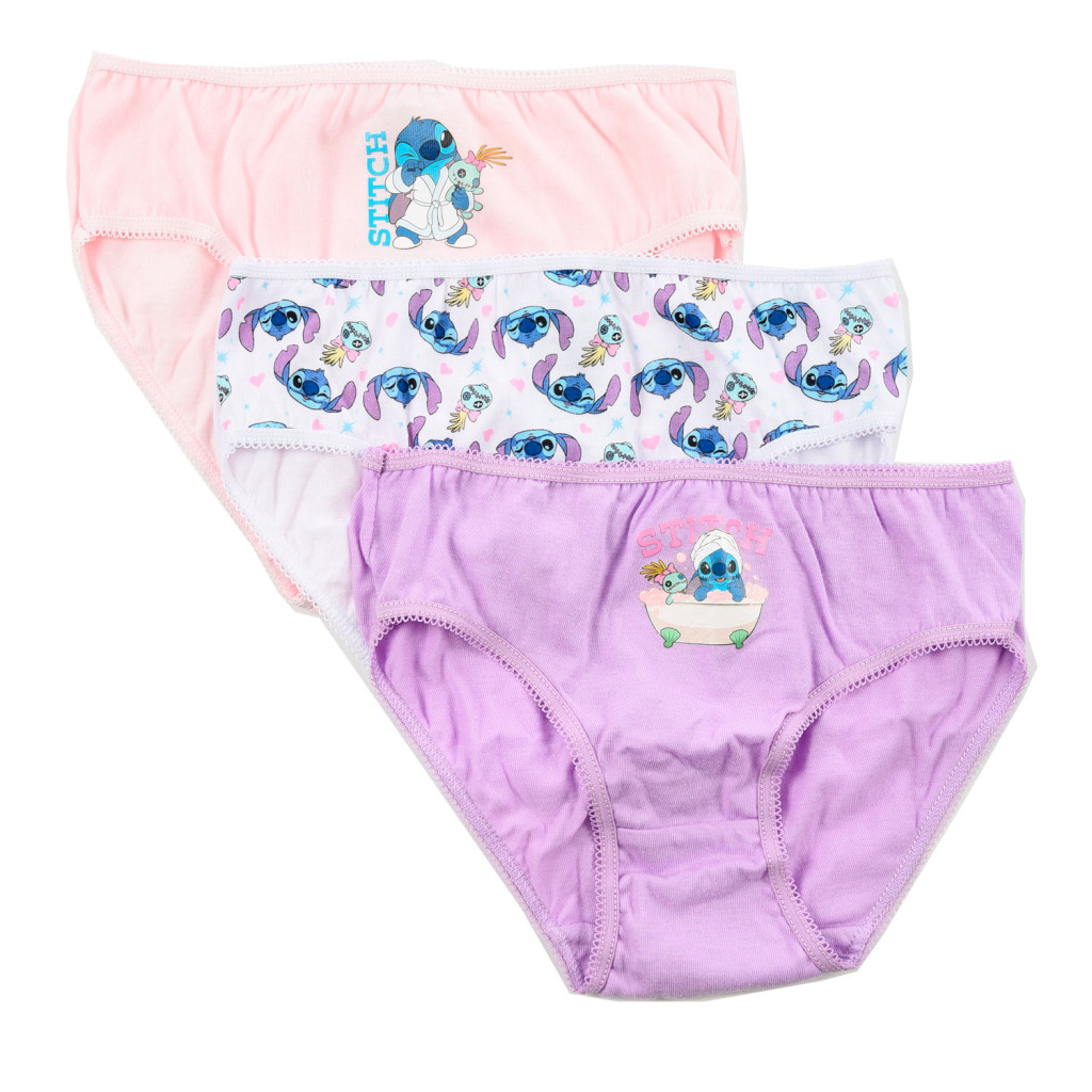 Disney Lilo und Stitch Bathing Kinderunterwäsche, Höschen 3 Stück/Packung 6 - 8 Jahre / 116 - 128 cm