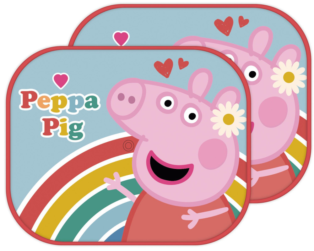 Peppa Wutz Rainbow Sonnenschutz für Fenster, 2er-Set