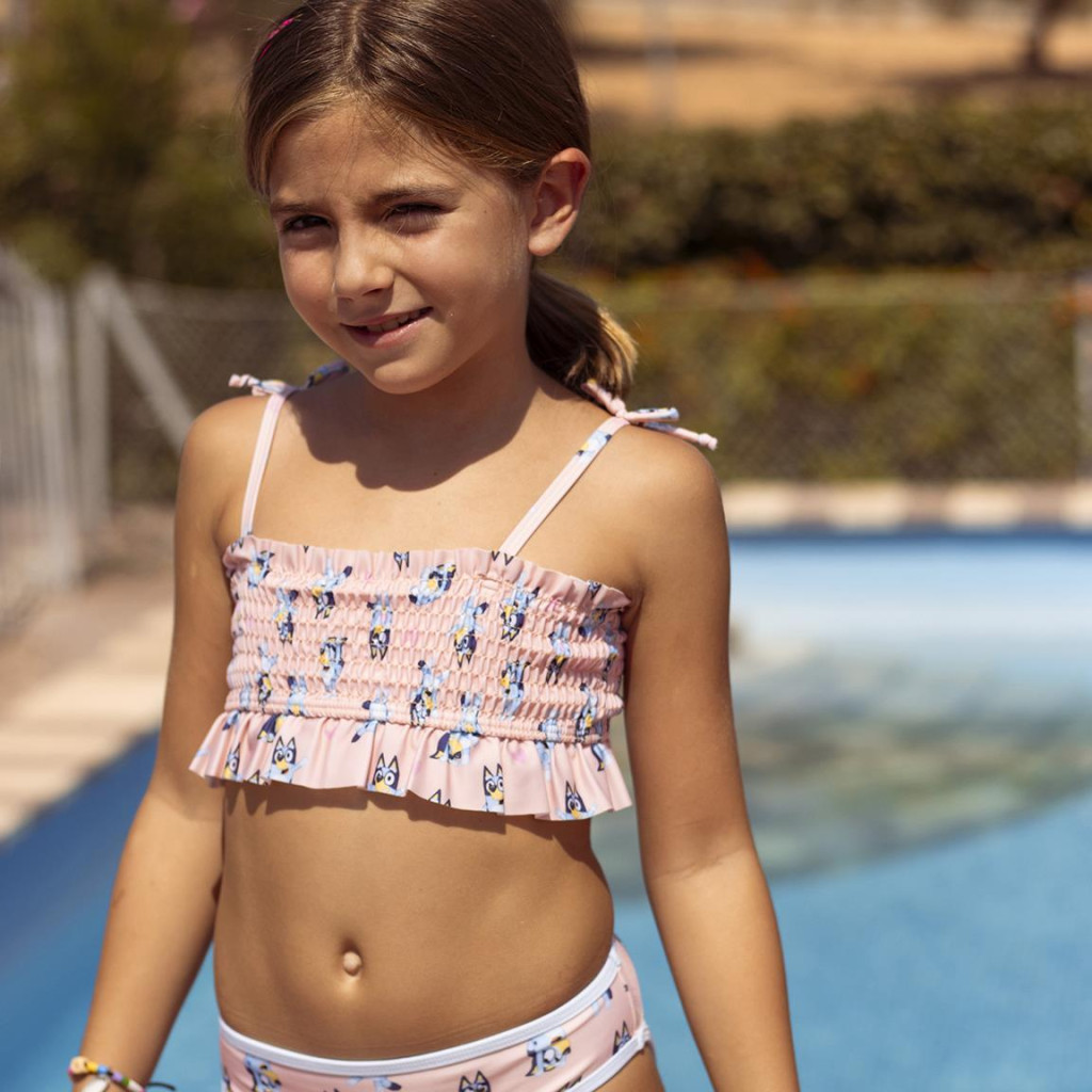 Bluey Peach Kinderbadeanzug, Bikini 2-6 Jahre