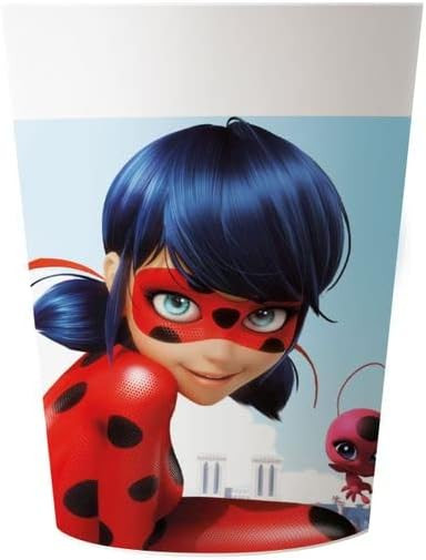 Miraculous Geschichten von Ladybug und Cat Noir Hero Plastikbecher 2-teiliges Set 230 ml